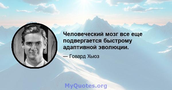 Человеческий мозг все еще подвергается быстрому адаптивной эволюции.