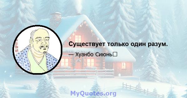 Существует только один разум.