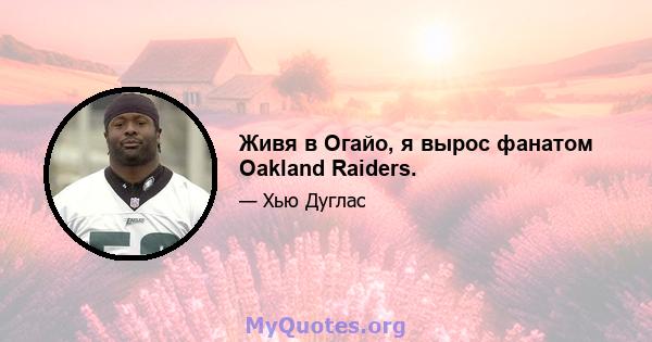 Живя в Огайо, я вырос фанатом Oakland Raiders.