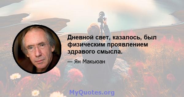 Дневной свет, казалось, был физическим проявлением здравого смысла.