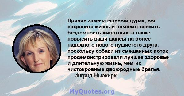 Приняв замечательный дурак, вы сохраните жизнь и поможет снизить бездомность животных, а также повысить ваши шансы на более надежного нового пушистого друга, поскольку собаки из смешанных поток продемонстрировали лучшее 