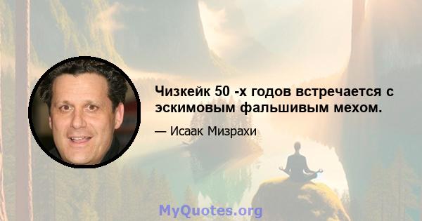 Чизкейк 50 -х годов встречается с эскимовым фальшивым мехом.