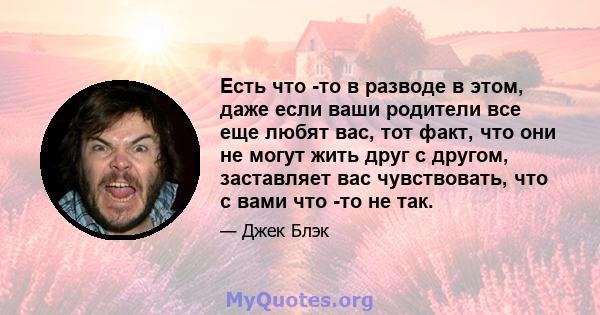 Есть что -то в разводе в этом, даже если ваши родители все еще любят вас, тот факт, что они не могут жить друг с другом, заставляет вас чувствовать, что с вами что -то не так.