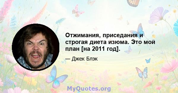 Отжимания, приседания и строгая диета изюма. Это мой план [на 2011 год].