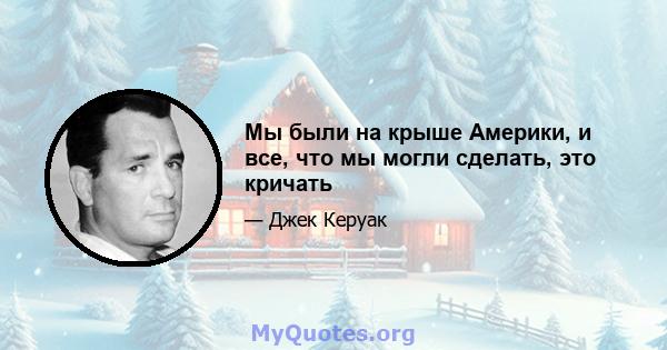 Мы были на крыше Америки, и все, что мы могли сделать, это кричать