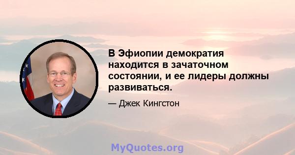 В Эфиопии демократия находится в зачаточном состоянии, и ее лидеры должны развиваться.