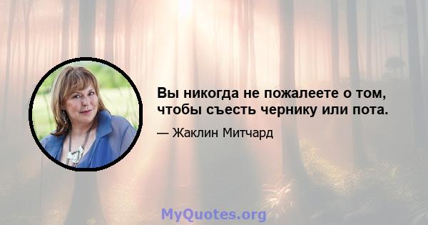 Вы никогда не пожалеете о том, чтобы съесть чернику или пота.