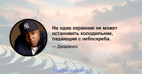 Ни один охранник не может остановить холодильник, падающий с небоскреба.