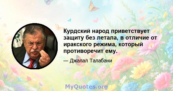 Курдский народ приветствует защиту без летала, в отличие от иракского режима, который противоречит ему.