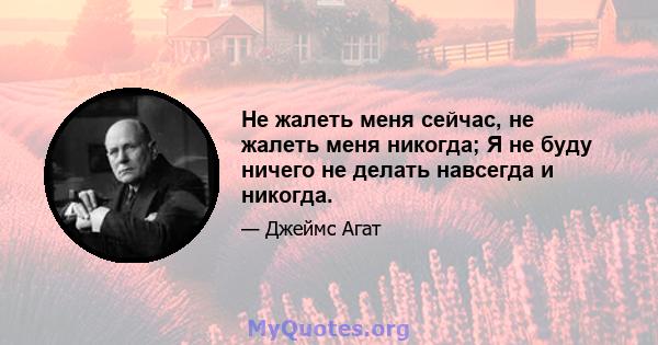 Не жалеть меня сейчас, не жалеть меня никогда; Я не буду ничего не делать навсегда и никогда.