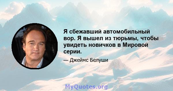 Я сбежавший автомобильный вор. Я вышел из тюрьмы, чтобы увидеть новичков в Мировой серии.