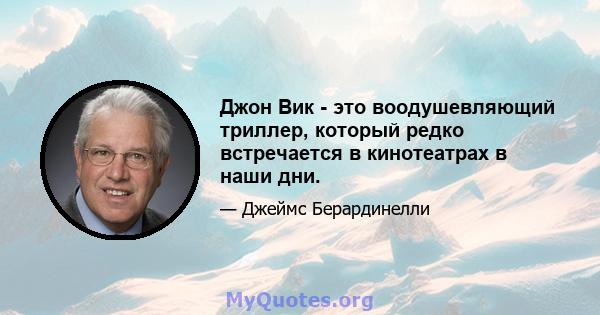 Джон Вик - это воодушевляющий триллер, который редко встречается в кинотеатрах в наши дни.