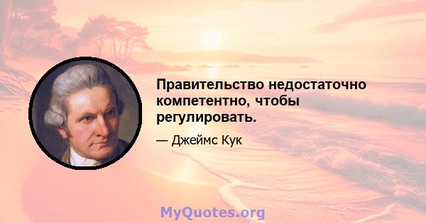 Правительство недостаточно компетентно, чтобы регулировать.