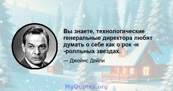 Вы знаете, технологические генеральные директора любят думать о себе как о рок -н -ролльных звездах.