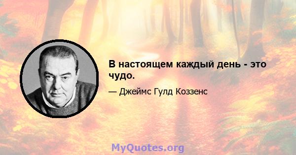 В настоящем каждый день - это чудо.