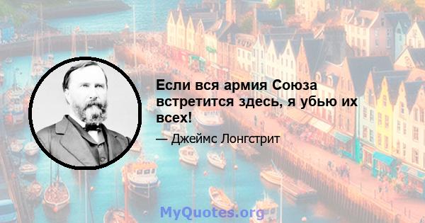 Если вся армия Союза встретится здесь, я убью их всех!