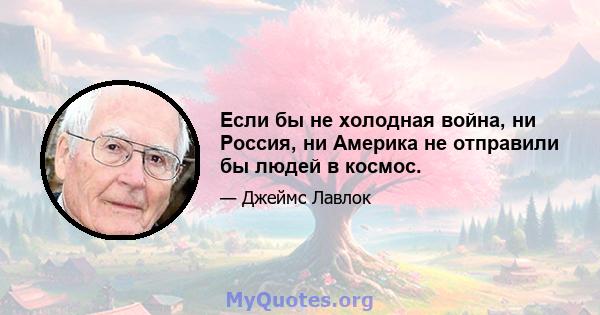 Если бы не холодная война, ни Россия, ни Америка не отправили бы людей в космос.