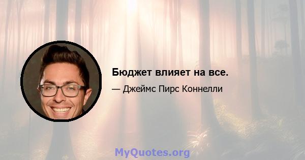 Бюджет влияет на все.