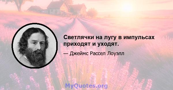 Светлячки на лугу в импульсах приходят и уходят.