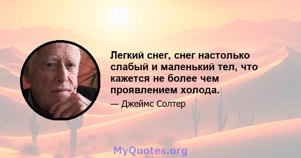 Легкий снег, снег настолько слабый и маленький тел, что кажется не более чем проявлением холода.