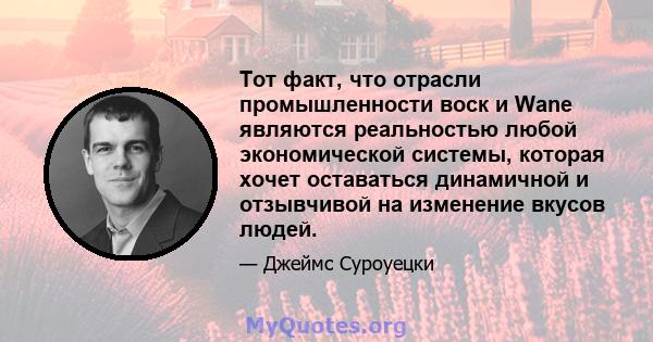 Тот факт, что отрасли промышленности воск и Wane являются реальностью любой экономической системы, которая хочет оставаться динамичной и отзывчивой на изменение вкусов людей.