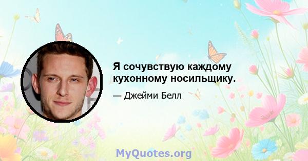 Я сочувствую каждому кухонному носильщику.