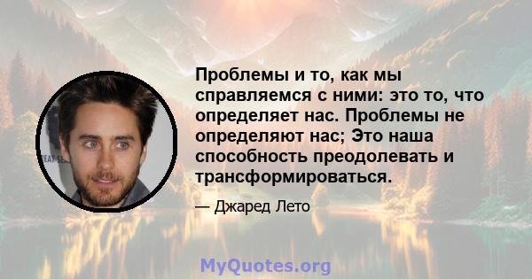 Проблемы и то, как мы справляемся с ними: это то, что определяет нас. Проблемы не определяют нас; Это наша способность преодолевать и трансформироваться.