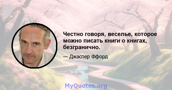 Честно говоря, веселье, которое можно писать книги о книгах, безгранично.