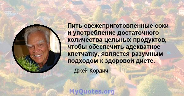 Пить свежеприготовленные соки и употребление достаточного количества цельных продуктов, чтобы обеспечить адекватное клетчатку, является разумным подходом к здоровой диете.