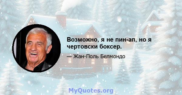 Возможно, я не пин-ап, но я чертовски боксер.