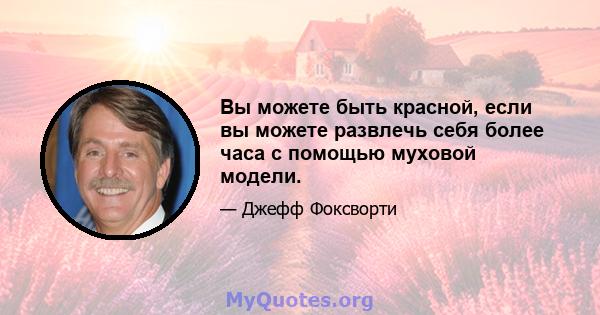 Вы можете быть красной, если вы можете развлечь себя более часа с помощью муховой модели.