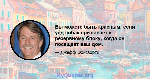 Вы можете быть красным, если уед собак призывает к резервному блоку, когда он посещает ваш дом.