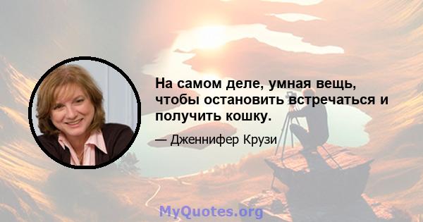 На самом деле, умная вещь, чтобы остановить встречаться и получить кошку.