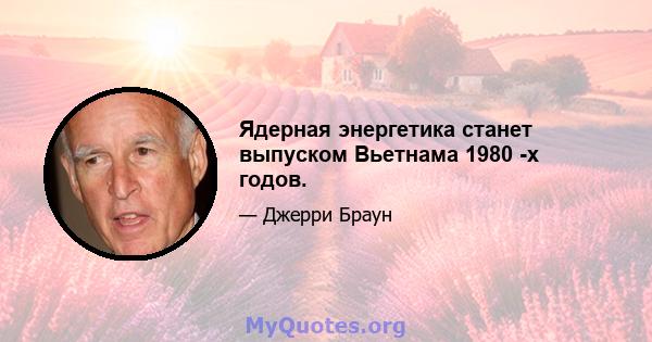 Ядерная энергетика станет выпуском Вьетнама 1980 -х годов.