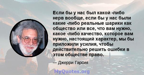 Если бы у нас был какой -либо нерв вообще, если бы у нас были какие -либо реальные шарики как общество или все, что вам нужно, какое -либо качество, которое вам нужно, настоящий характер, мы бы приложили усилия, чтобы