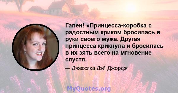 Гален! »Принцесса-коробка с радостным криком бросилась в руки своего мужа. Другая принцесса крикнула и бросилась в их зять всего на мгновение спустя.