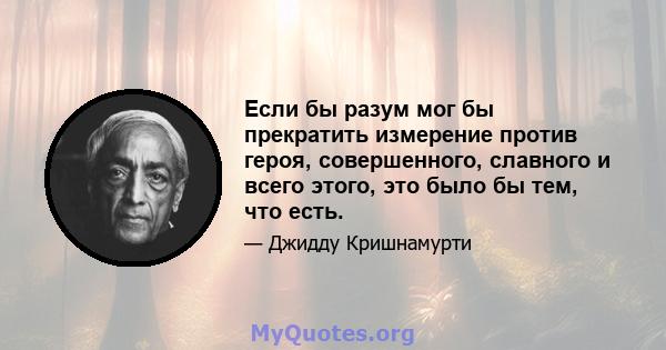 Если бы разум мог бы прекратить измерение против героя, совершенного, славного и всего этого, это было бы тем, что есть.