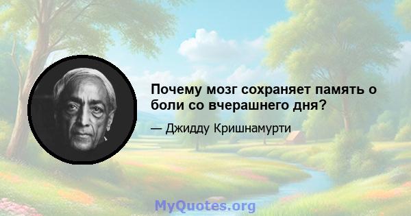 Почему мозг сохраняет память о боли со вчерашнего дня?