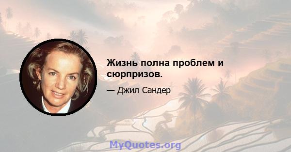 Жизнь полна проблем и сюрпризов.