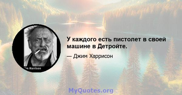 У каждого есть пистолет в своей машине в Детройте.