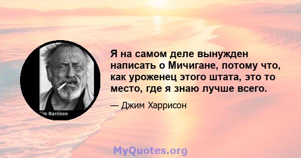 Я на самом деле вынужден написать о Мичигане, потому что, как уроженец этого штата, это то место, где я знаю лучше всего.