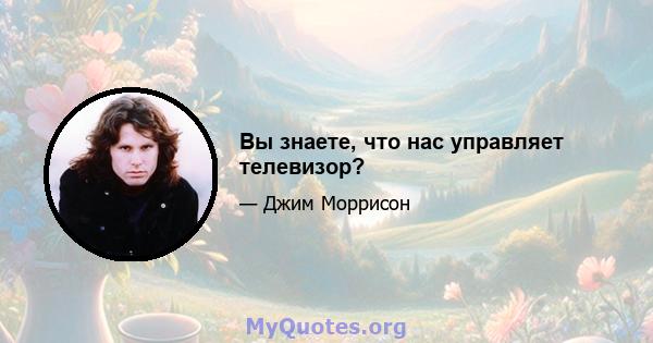 Вы знаете, что нас управляет телевизор?