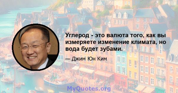 Углерод - это валюта того, как вы измеряете изменение климата, но вода будет зубами.