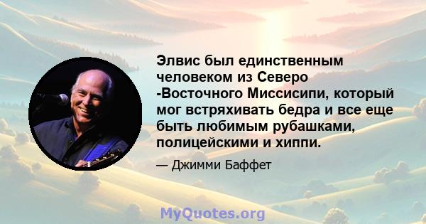 Элвис был единственным человеком из Северо -Восточного Миссисипи, который мог встряхивать бедра и все еще быть любимым рубашками, полицейскими и хиппи.