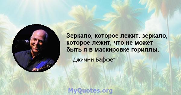 Зеркало, которое лежит, зеркало, которое лежит, что не может быть я в маскировке гориллы.