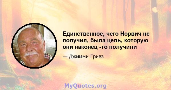 Единственное, чего Норвич не получил, была цель, которую они наконец -то получили