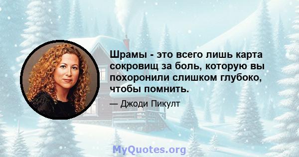 Шрамы - это всего лишь карта сокровищ за боль, которую вы похоронили слишком глубоко, чтобы помнить.