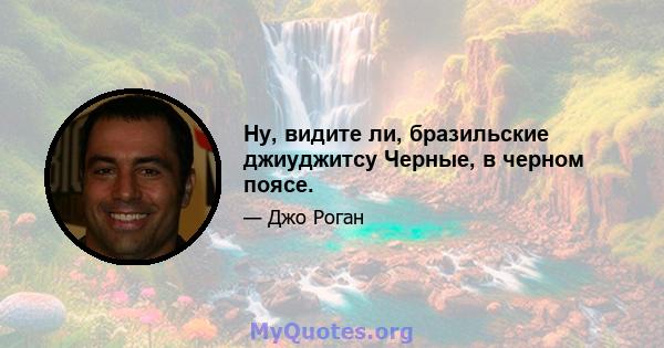 Ну, видите ли, бразильские джиуджитсу Черные, в черном поясе.