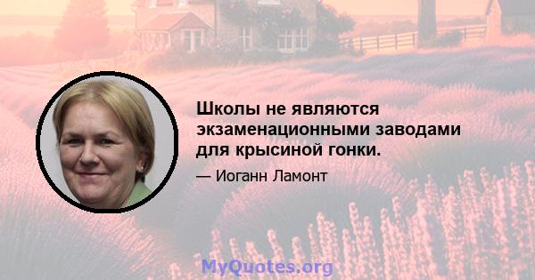 Школы не являются экзаменационными заводами для крысиной гонки.