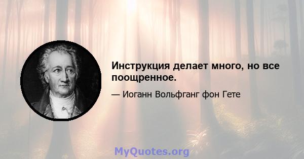 Инструкция делает много, но все поощренное.